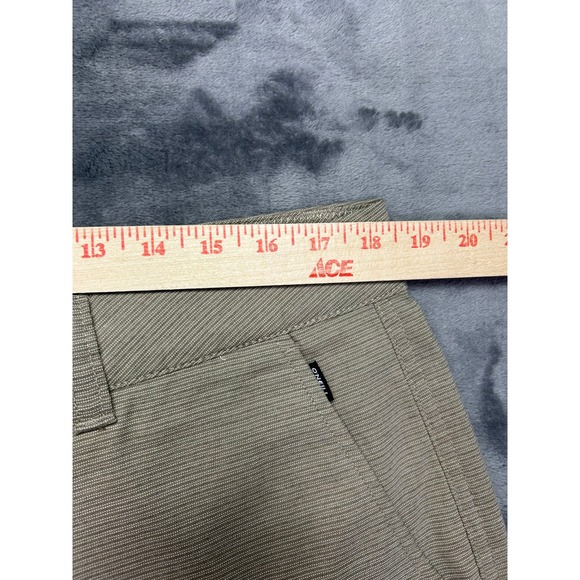 ONeill Mens Khaki Striped Casual Shorts Size 36 Flat Front Pockets Surf Skate - Picture 3 of 8